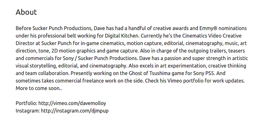 Ghost-Of-Tsushima-LinkedIn-Sucker-Punch-Creative-Director
