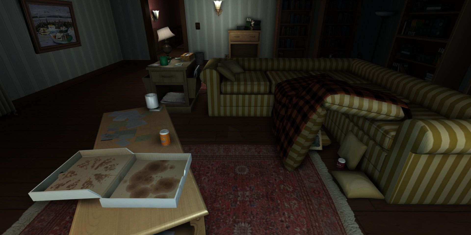 The living room in Gone Home