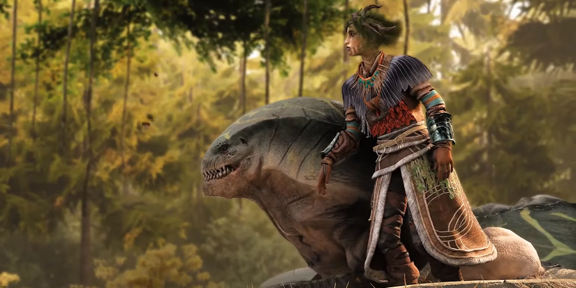 GreedFall character with beast