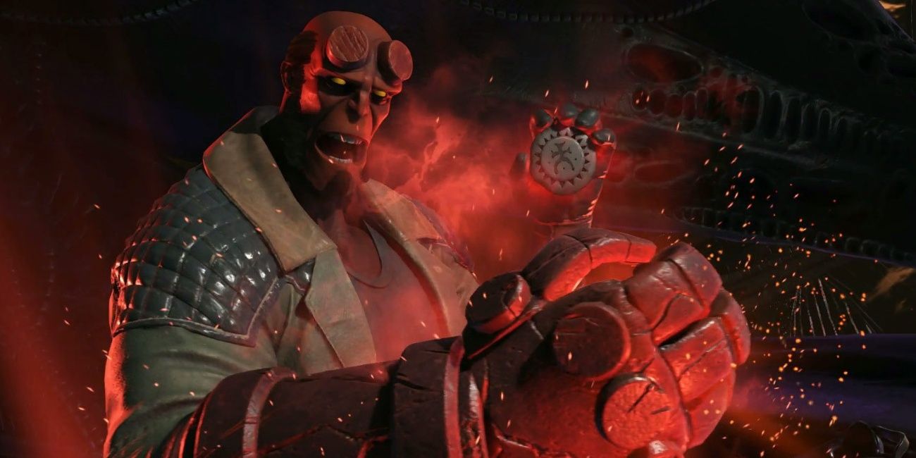 Hellboy activates his powers in Injustice 2