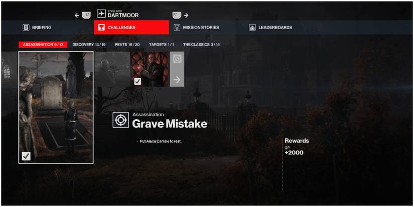 Hitman 3's Grave Mistake challenge in Dartmoor
