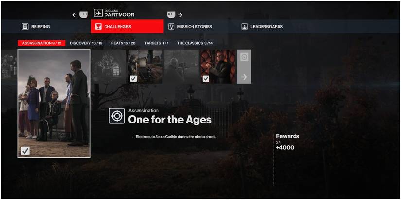 hitman 3's one for the ages challenge in Dartmoor