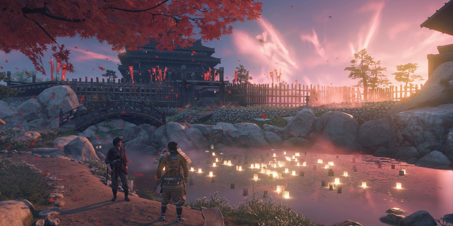 Jin and Yuna ponder in Ghost of Tsushima
