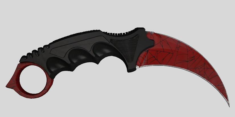 Karambit With Crimson Web Skin