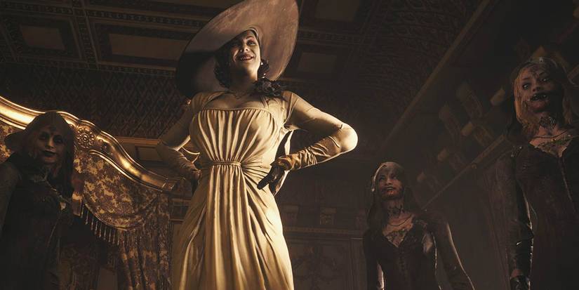 Lady Dimitrescu is a massive 8 feet tall approximately