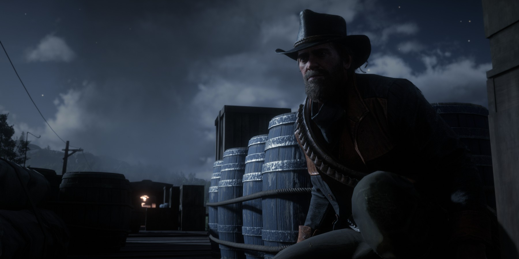 Arthur boards a ship in Red Dead Redemption 2