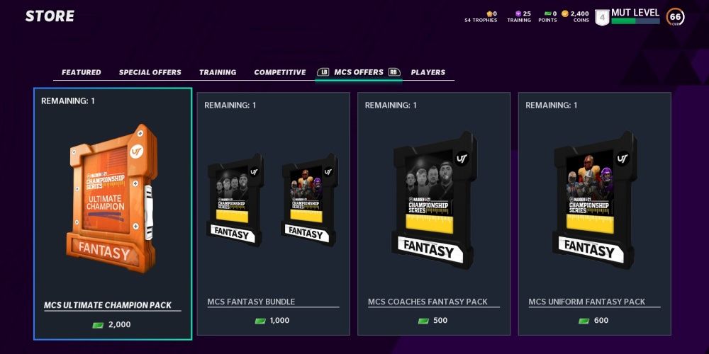 Madden NFL 21 Madden Ultimate Team Store Limited Time Items