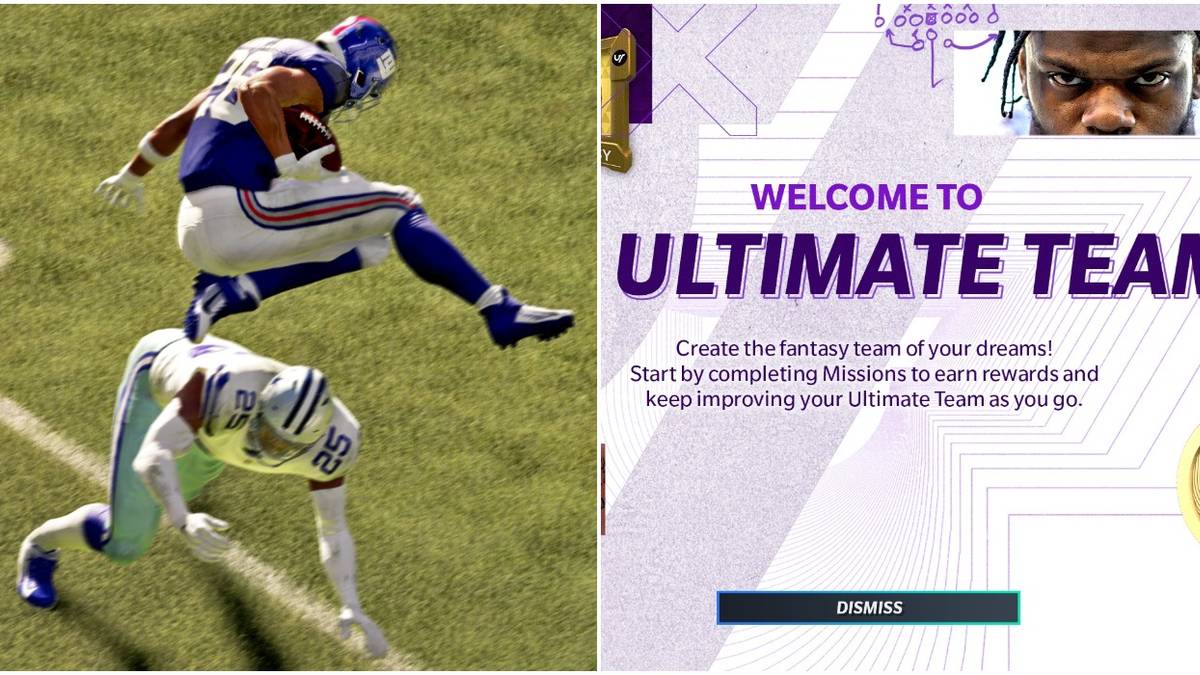 Madden NFL 21 Ultimate Team Beginner Tips Collage Welcome Screen And Hurdle