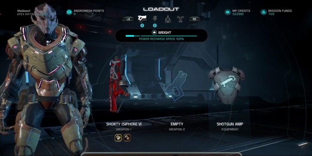 Mass Effect Andromeda Turian Multiplayer Loadout With Shorty