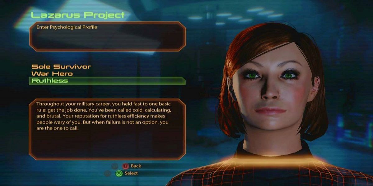 Mass Effect 2 Character Background Check Three Choices