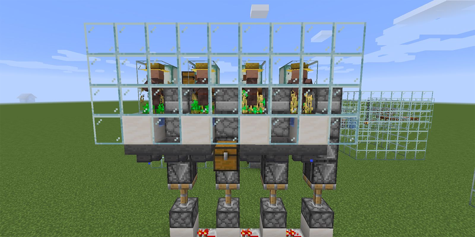 Minecraft: автоматизированная деревенская ферма