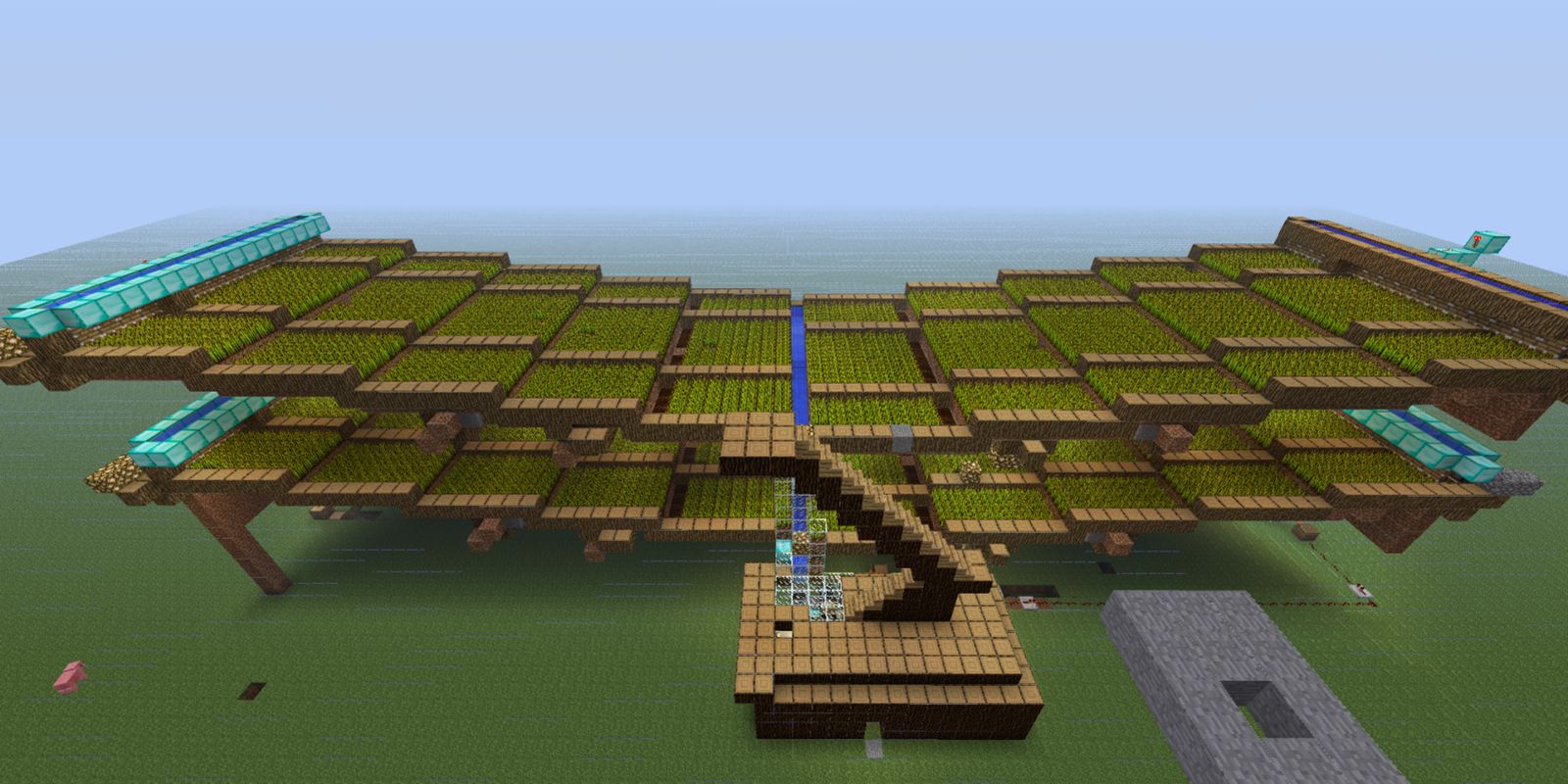 Полуавтоматическая ферма Minecraft
