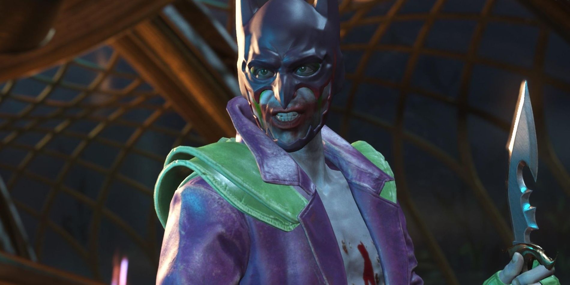 Joker dons a Batman mask in Injustice 2