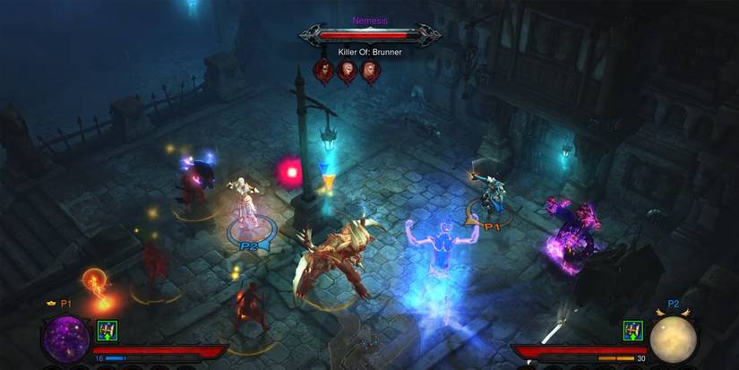 Diablo 3 Fighting On Street Corners With A Group Of Friends