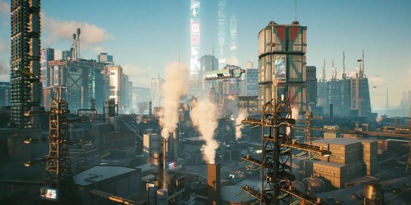 night city northside day skyline in Cyberpunk 2077