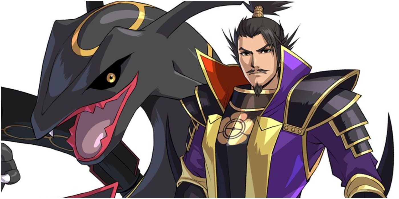 nobunaga and shiny rayquaza pokemon conquest