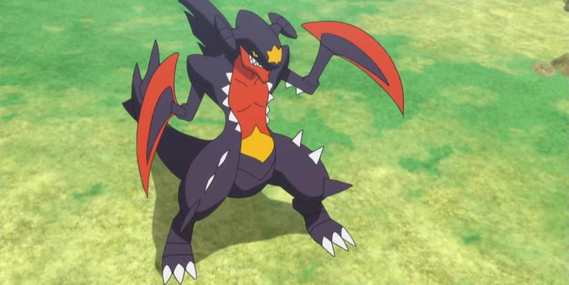 Pokemon Anime Mega Garchomp Standing Tall