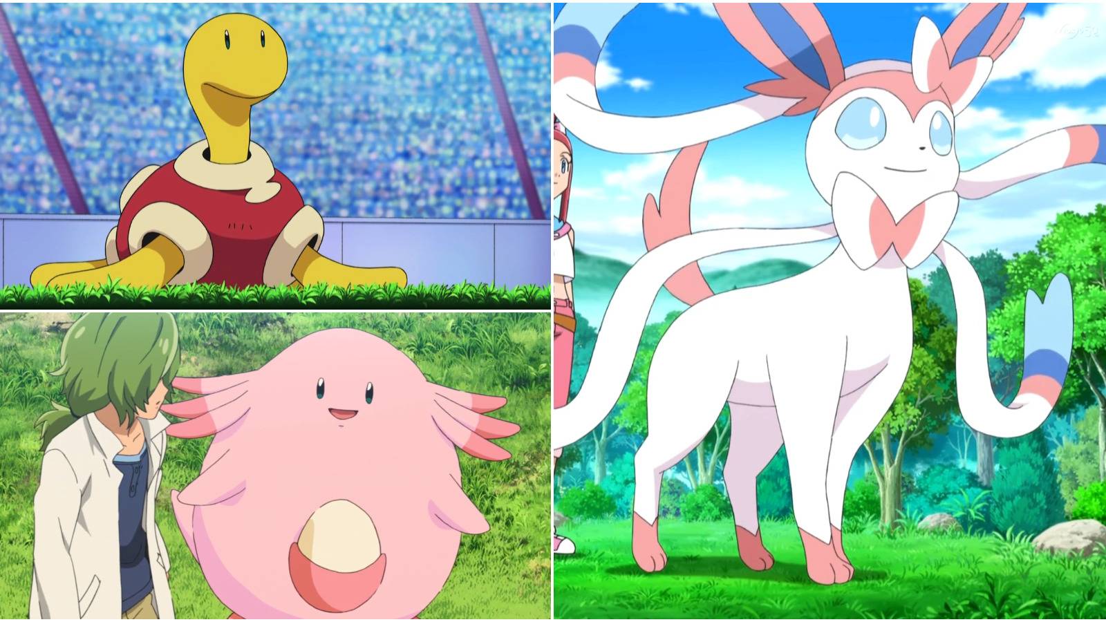Pokemon Anime Shuckle Chansey Sylveon