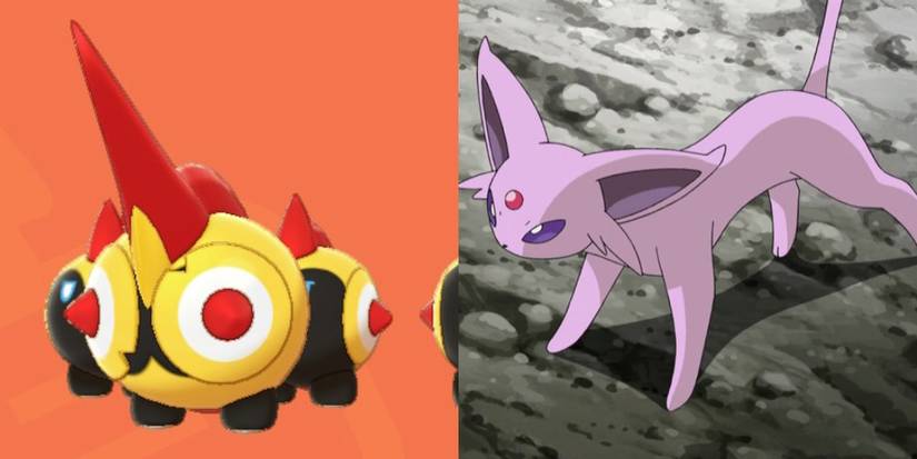 Falinks in Sword and Shield and Espeon in Pokemon anime