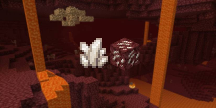 Quartz and its ore in Minecraft
