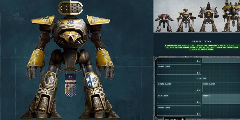 Reaver Titan Forge World Titan Builder UI