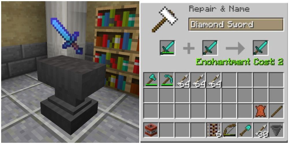 Repairing In Minecraft With Anvil