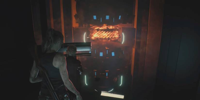 Resident Evil 2 Remake Claire and Sherry In Elevator