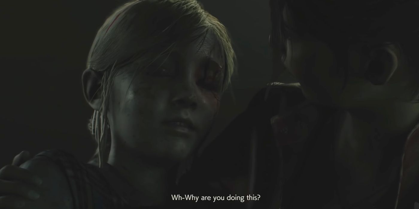 Resident Evil 2 Remake Sherry Birkin Questioning Why Claire Helps Her