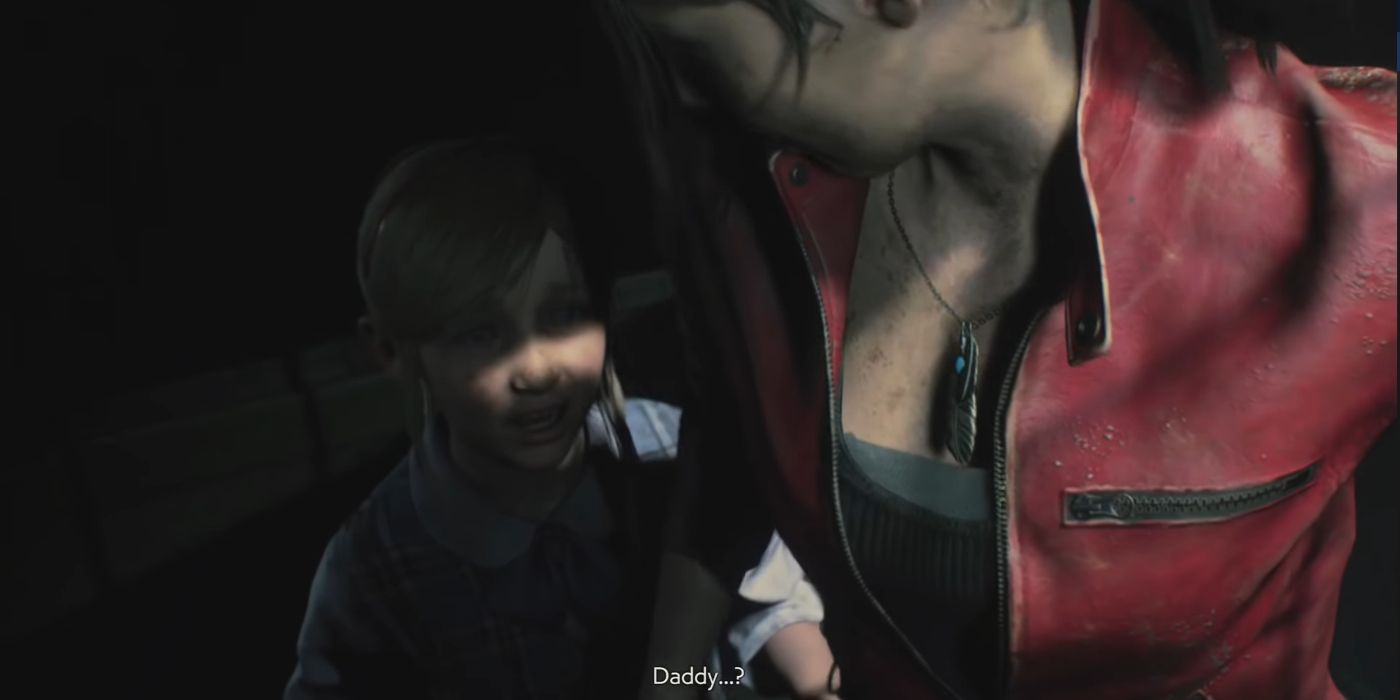 Resident Evil 2 Remake Screenshot Sherry Calling William Birkin Daddy
