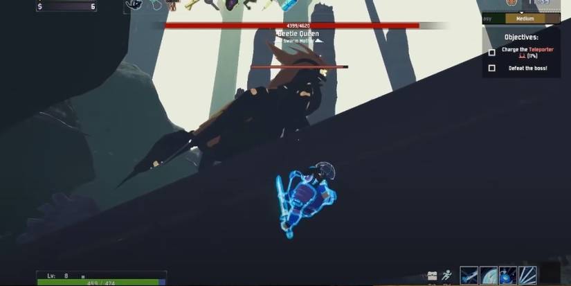 Risk Of Rain 2 Mercenary Double Jumping Toward Beetle Queen