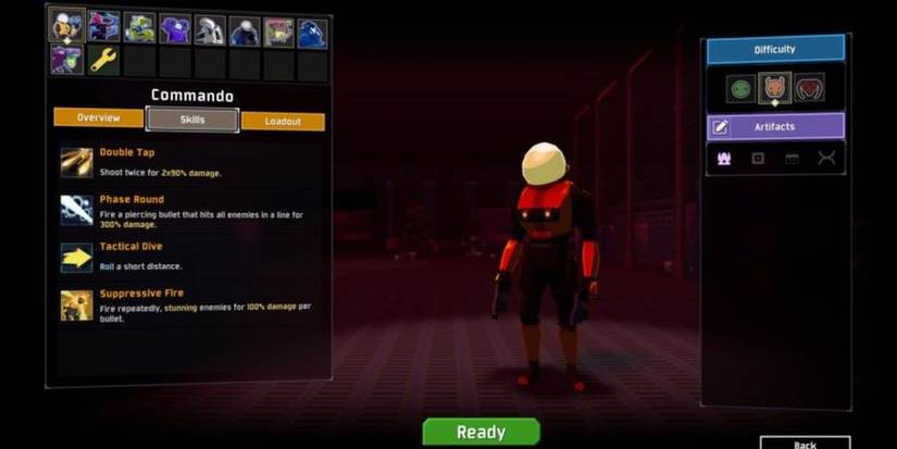 Risk Of Rain 2 Mercenary Loadout Screen