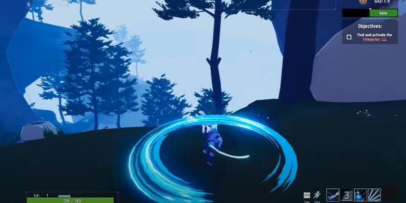 Risk Of Rain 2 Mercenary Using Whirlwind On Nothing