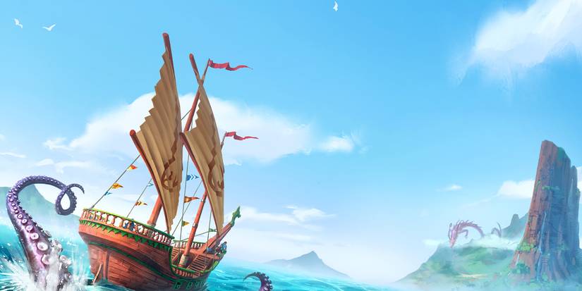 A ship being attacked by tentacles in Runescape 3 for the arc