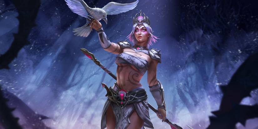 SMITE The Morrigan Pale Raven Splash Art