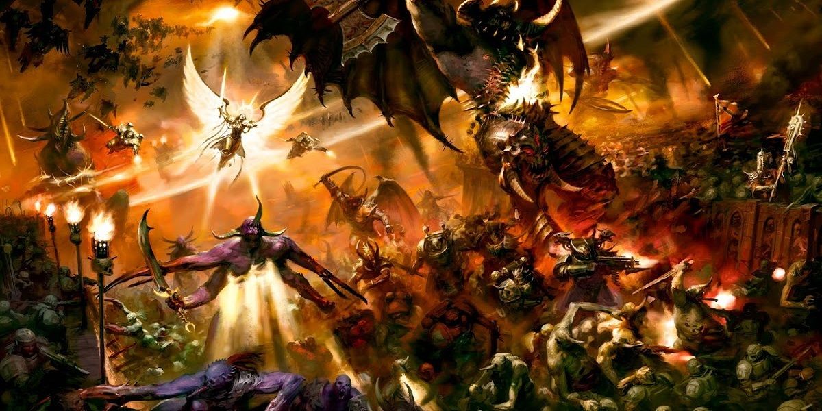 Saint Celestine Warhammer 40k Destroying an Army of Daemons Holy Light