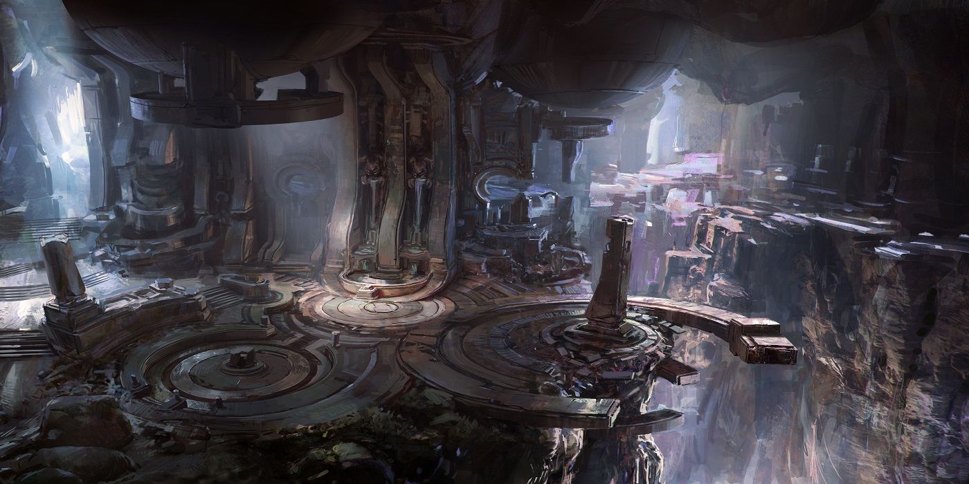 Halo 5 Guardians Sanghelios Ruins Concept Art
