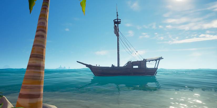 Sea Of Thieves Sloop With Raised Sails