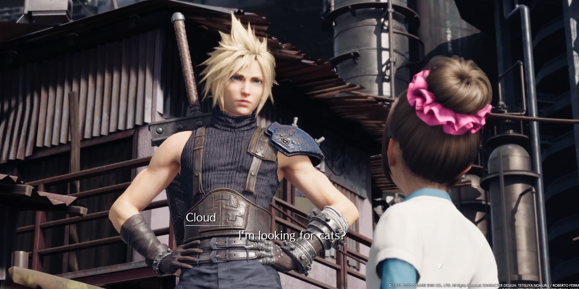 Cloud accepts a side quest in Final Fantasy VII Remake