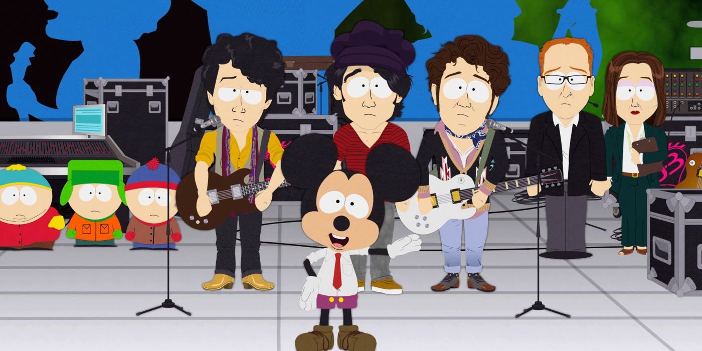 South Park Screenshot Mickey Mouse On Stage With The Jonas Brothers