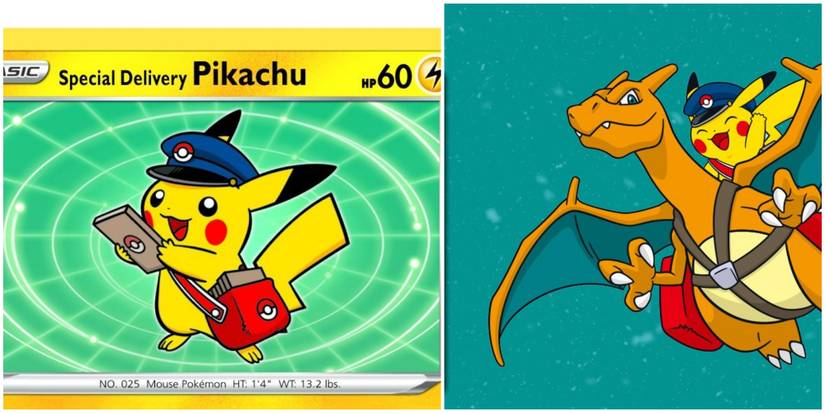 special delivery pikachu and special delivery charizard