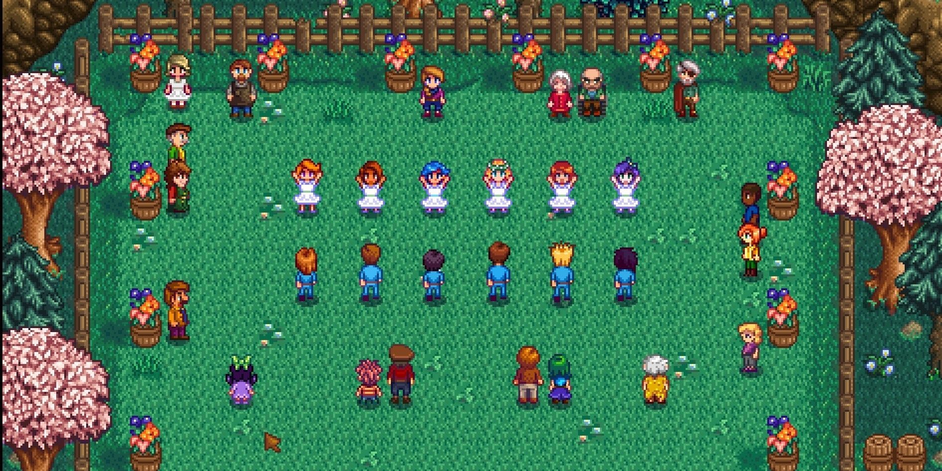 The Flower Dance being performed in Stardew Valley