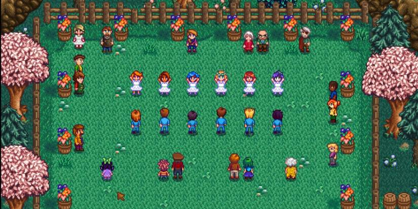 The Flower Dance being performed in Stardew Valley