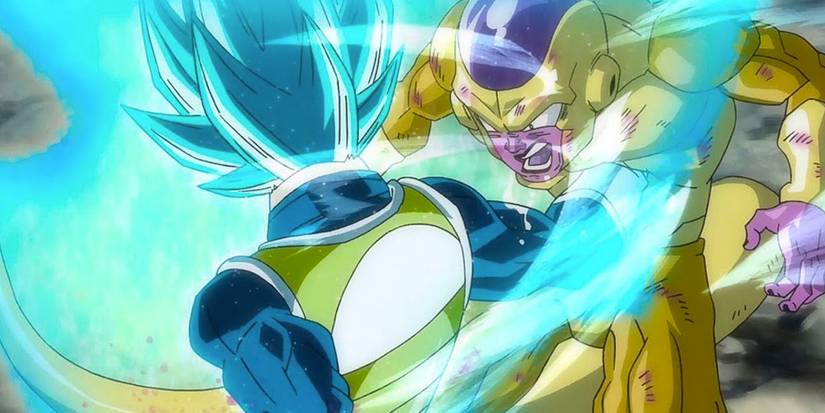 Super Saiyan Blue Vegeta vs Golden Frieza