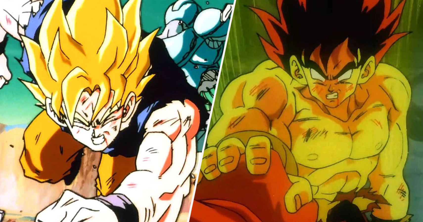 Super Saiyan Goku vs False Super Saiyan Goku