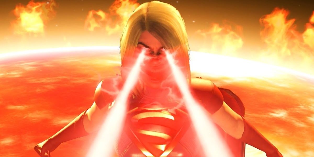 Supergirl lasers her enemy in Injustice 2
