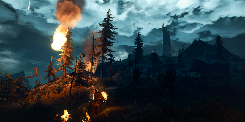 Tedd Deireadh, fire falls from the sky, Witcher 3