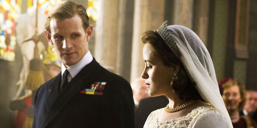 The Crown tv series Elizabeth and Phillip Marry