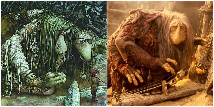 The Dark Crystal 1982 Mystic finished design and Brian Froud's original troll design