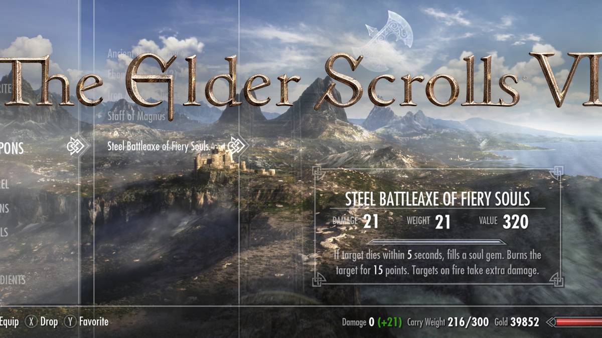 The Elder Scrolls 6 Weapon Enchantments