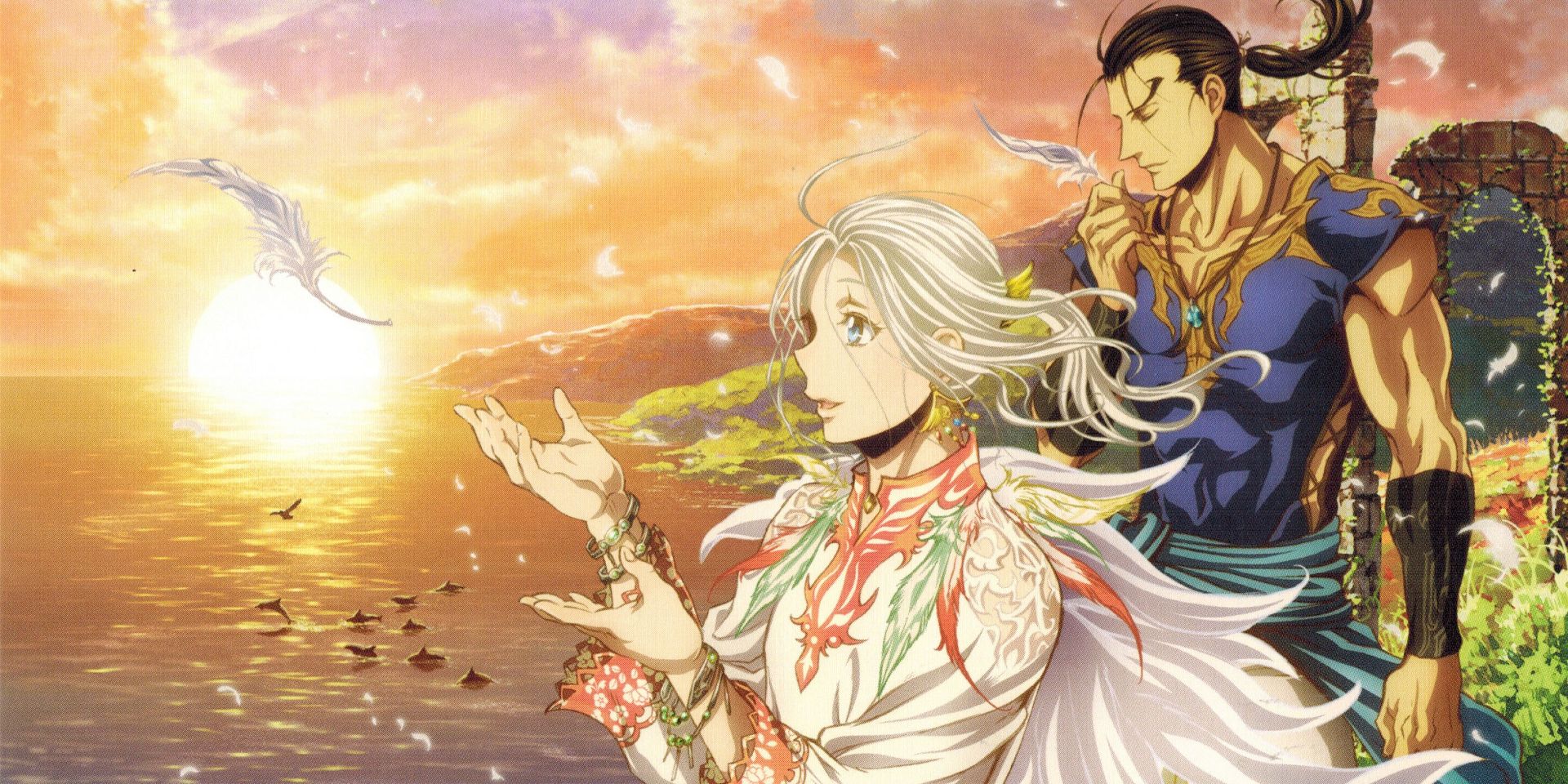 official artwork for the anime The Heroic Legend of Arslan featureing the prince and his loyal knight